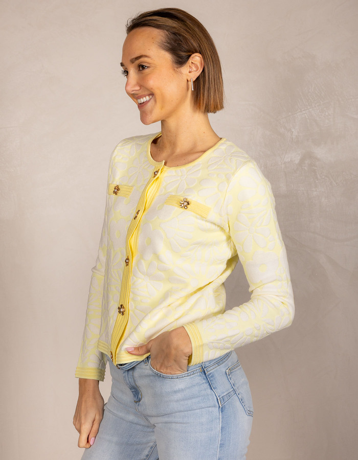 Leo & Ugo twinset gilet geel