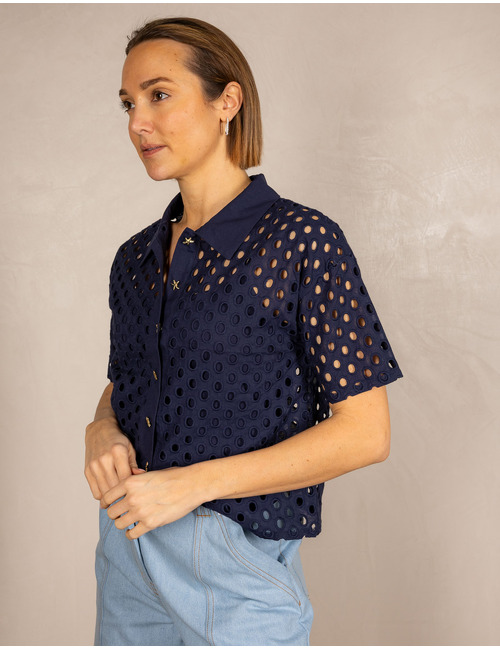 Leo & Ugo t-shirt korte mouw navy