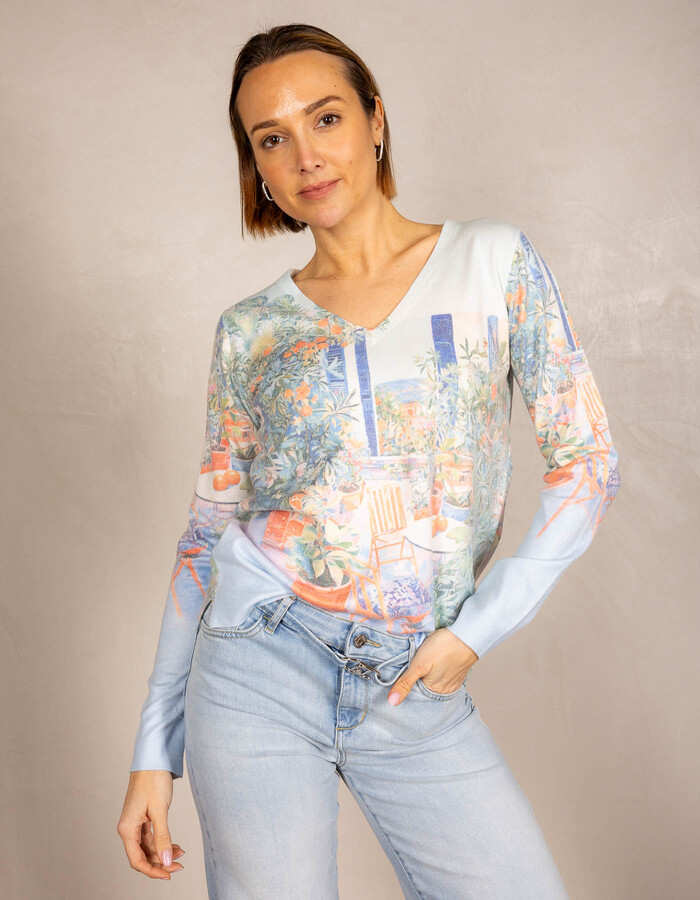 Leo & Ugo lange mouw pull multicolor