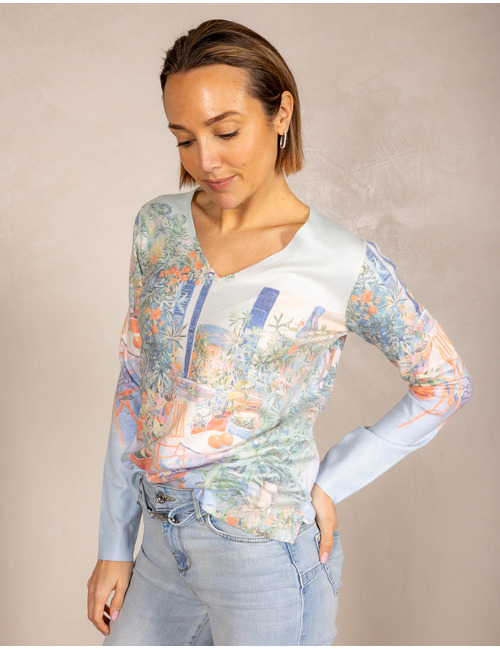 Leo & Ugo lange mouw pull multicolor