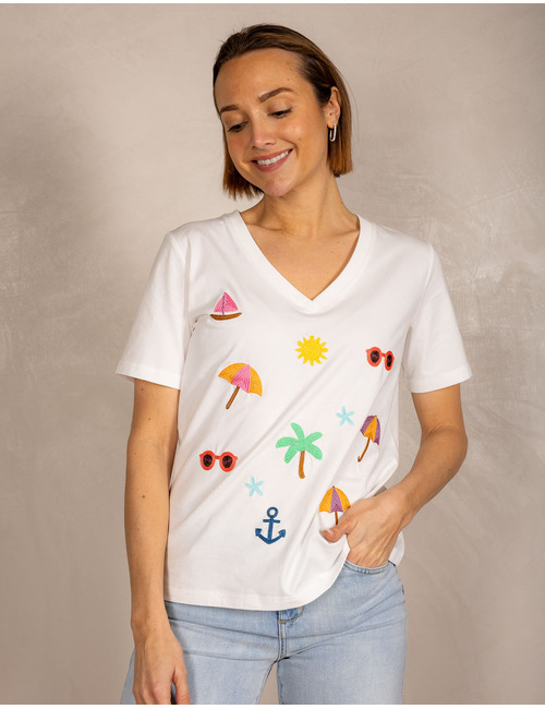 Leo & Ugo t-shirt wit