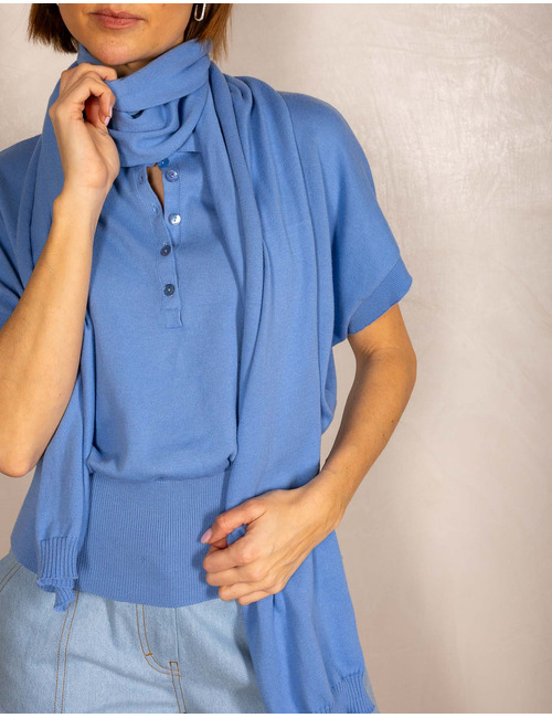 Due Amanti sjaal blauw