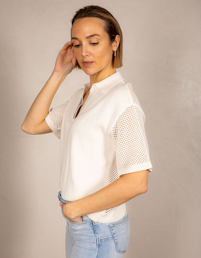 Liu Jo korte mouw bloes ecru