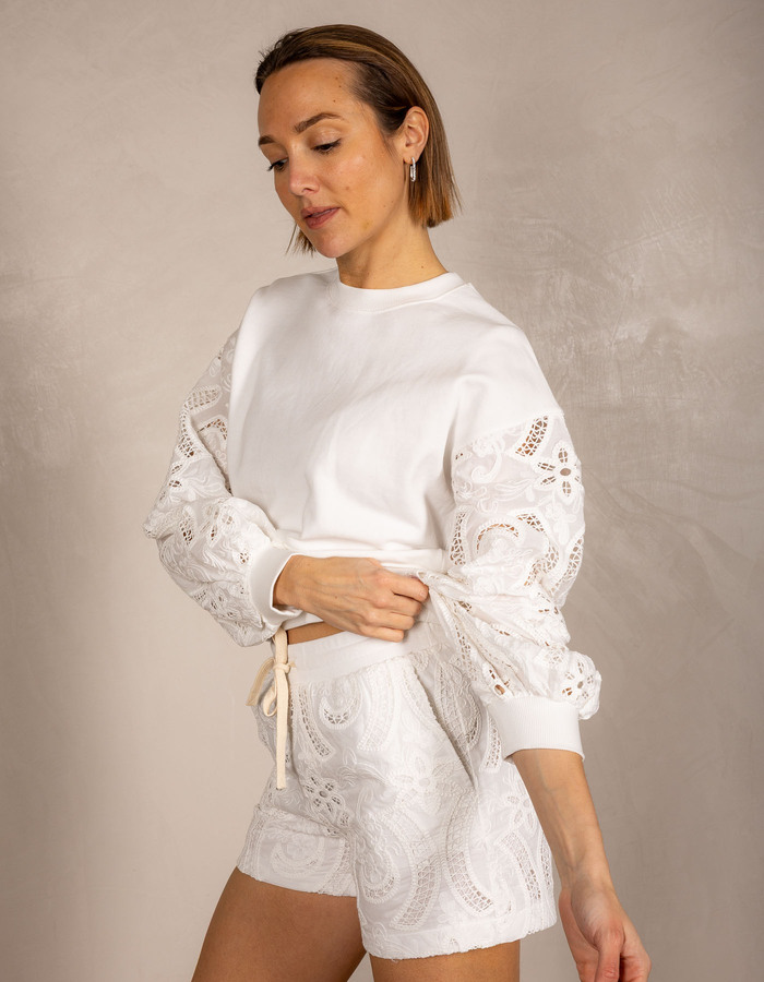 Moscow lange mouw sweater wit