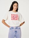 Fay - Wit T-shirt met speelse print