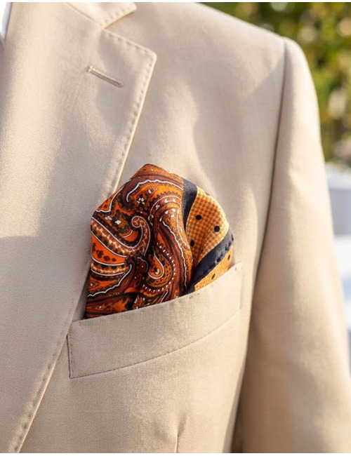 Cravatex pochet oranje