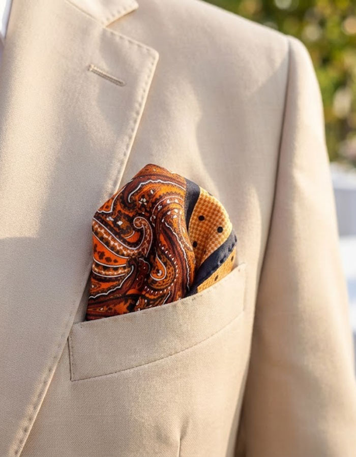 Cravatex pochet oranje