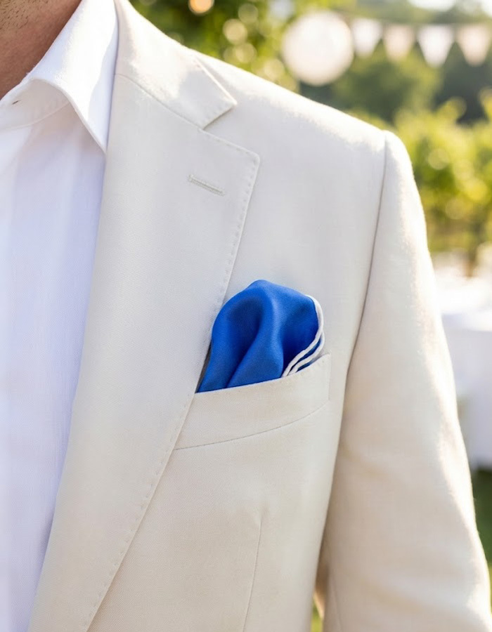 Cravatex pochet blauw