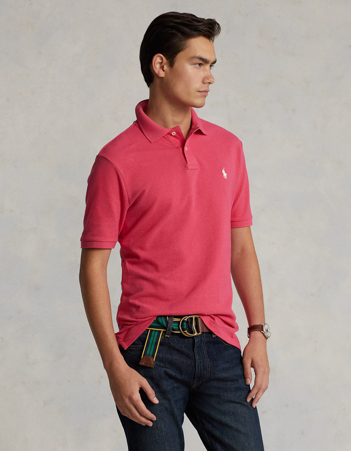 Ralph Lauren slim fit polo roze