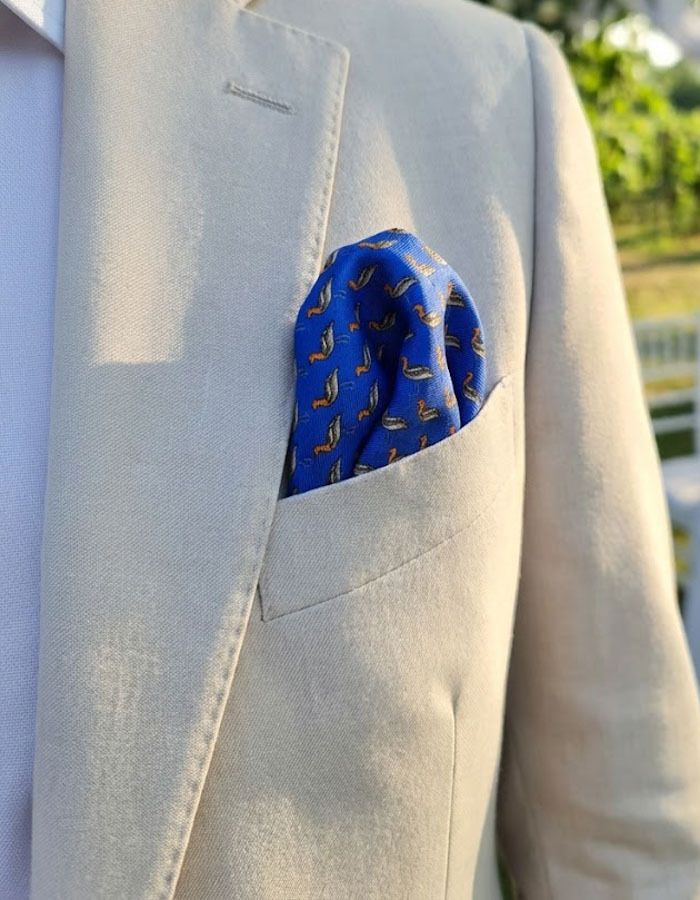 Cravatex pochet blauw