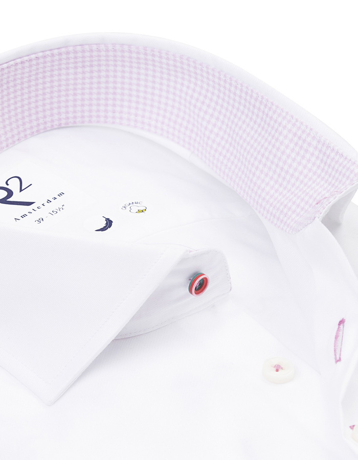 modern fit hemd in organic katoen wit