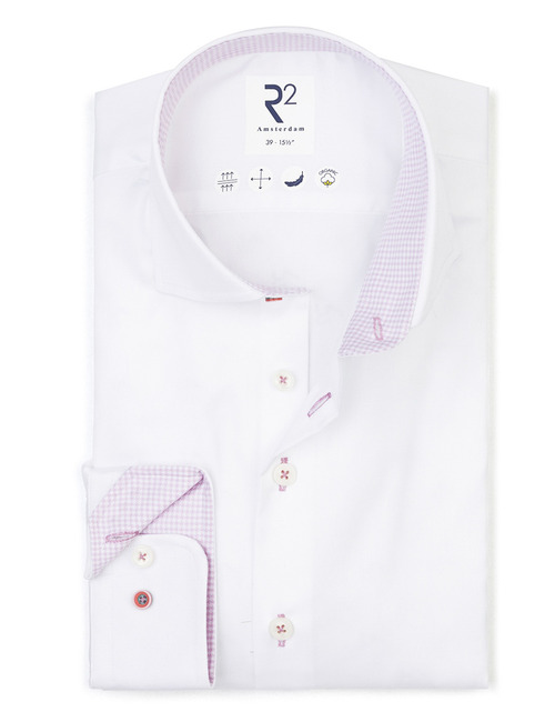 modern fit hemd in organic katoen wit
