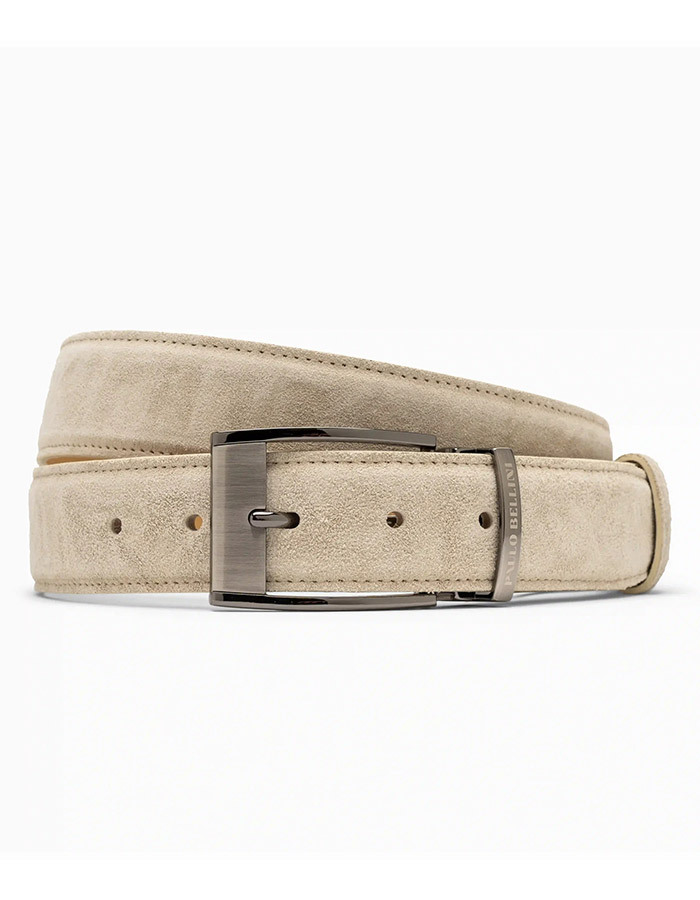 Paulo Bellini Fasano Bonifacio lederen riem beige