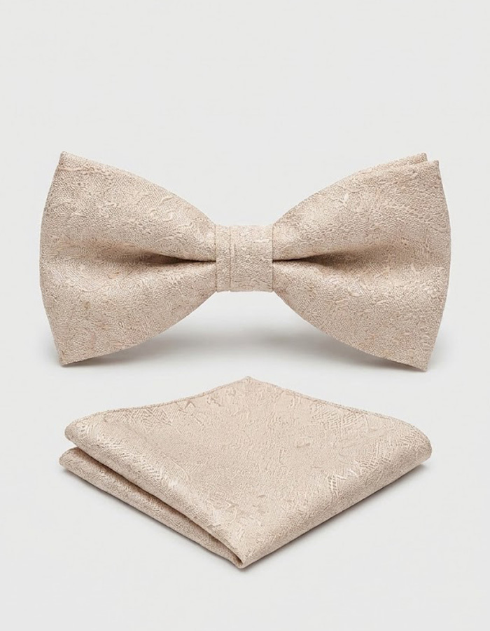 Immediate vlinderdassen beige