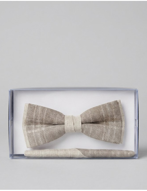 Immediate vlinderdassen beige