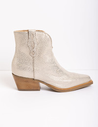 Do Olivia -Enkellaarsjes met western hak en vlammenpatroon