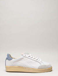 Prestige Plain Used sneaker in leer met suède details flint stone