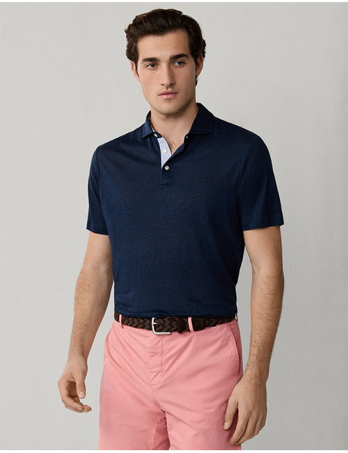 Classic fit linnen polo korte mouwen old navy