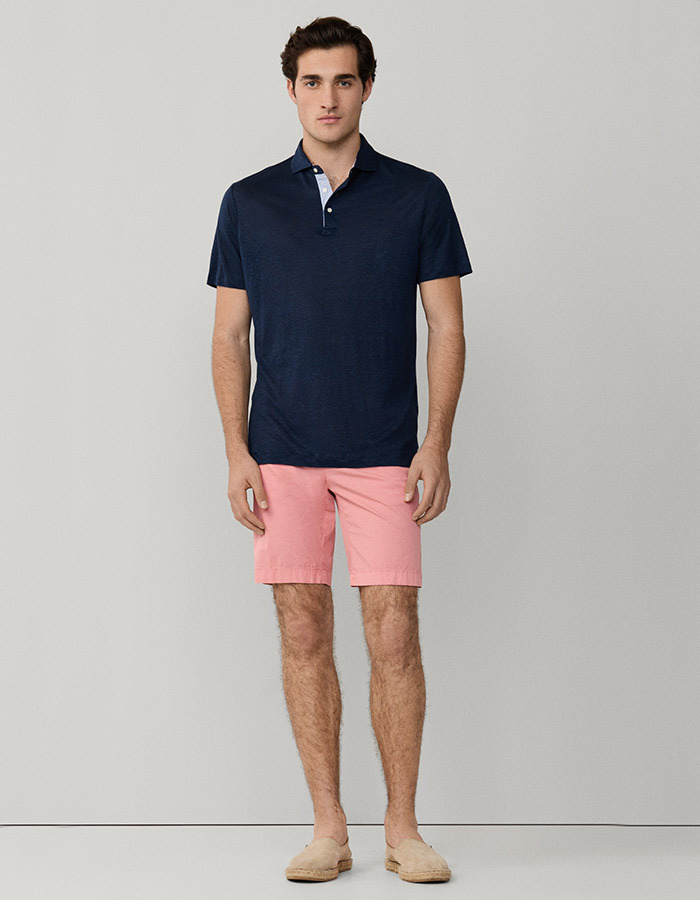 Classic fit linnen polo korte mouwen old navy