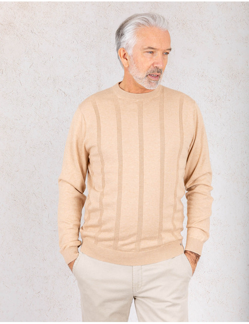 Gentiluomo pull met ronde hals bruin