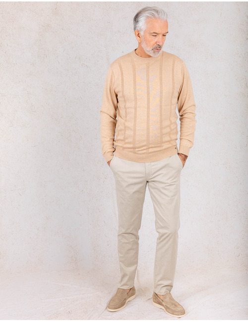 Gentiluomo pull met ronde hals bruin