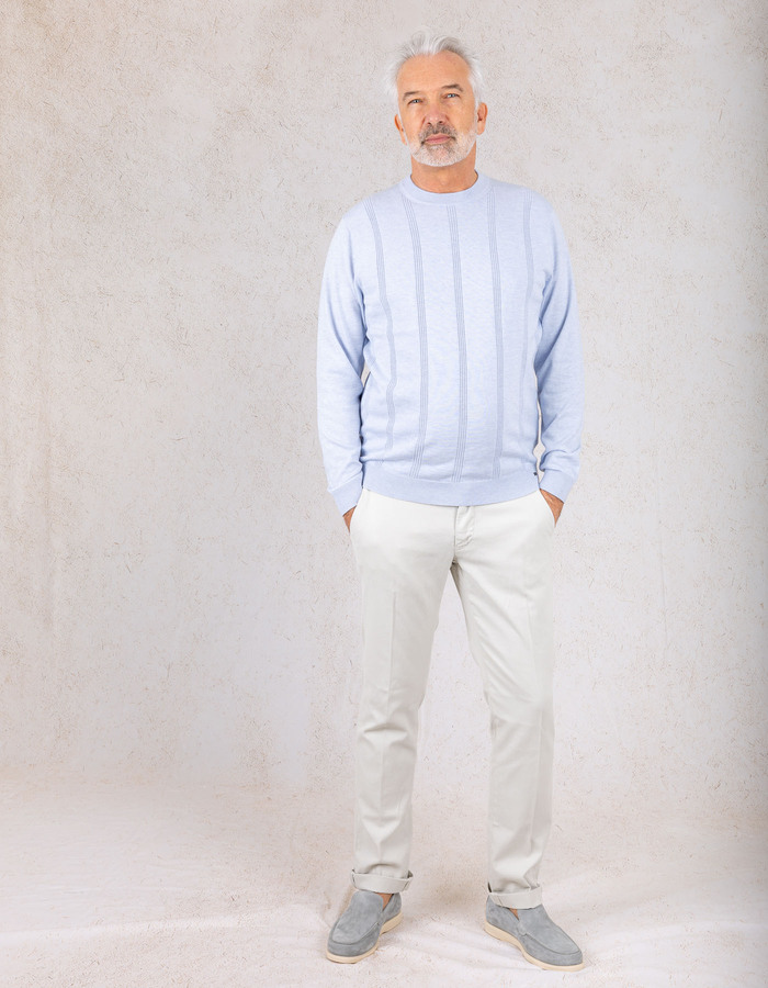 Gentiluomo pull met ronde hals blauw