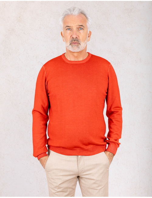 Gran Sasso pull met ronde hals roest