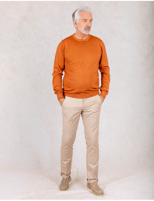 Gran Sasso pull met ronde hals oranje