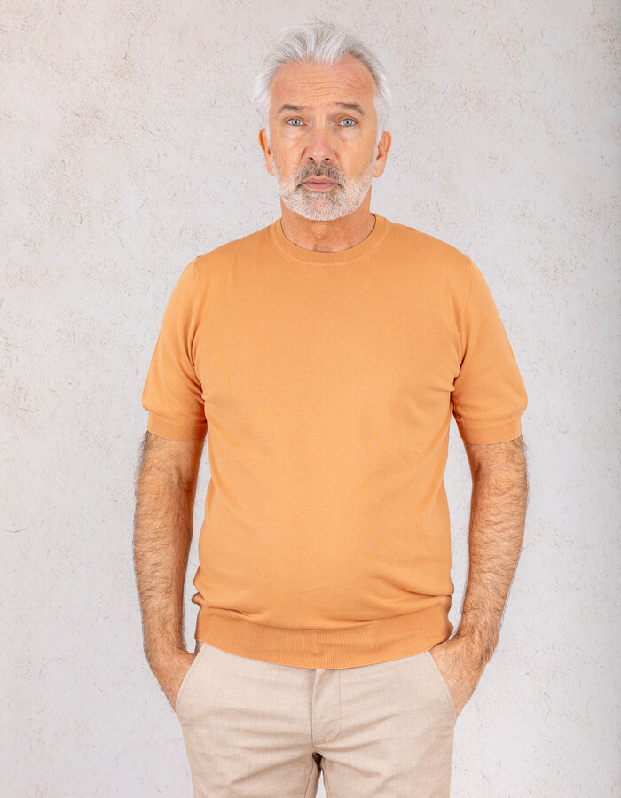 Gran Sasso t-shirt korte mouw roest