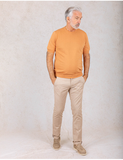 Gran Sasso t-shirt korte mouw roest