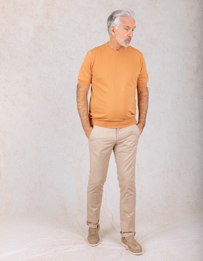 Gran Sasso t-shirt korte mouw roest