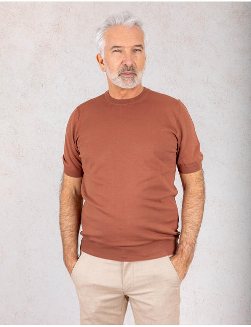 Gran Sasso t-shirt korte mouw bruin