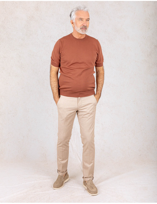 Gran Sasso t-shirt korte mouw bruin