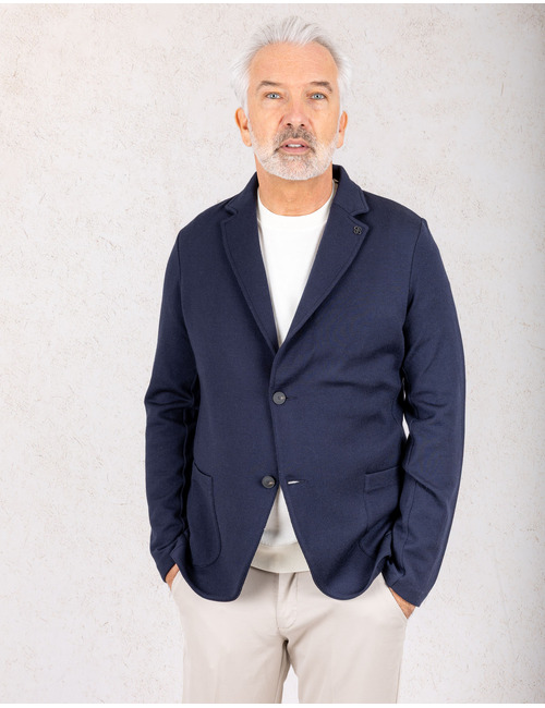 Gran Sasso slim fit blazer blauw