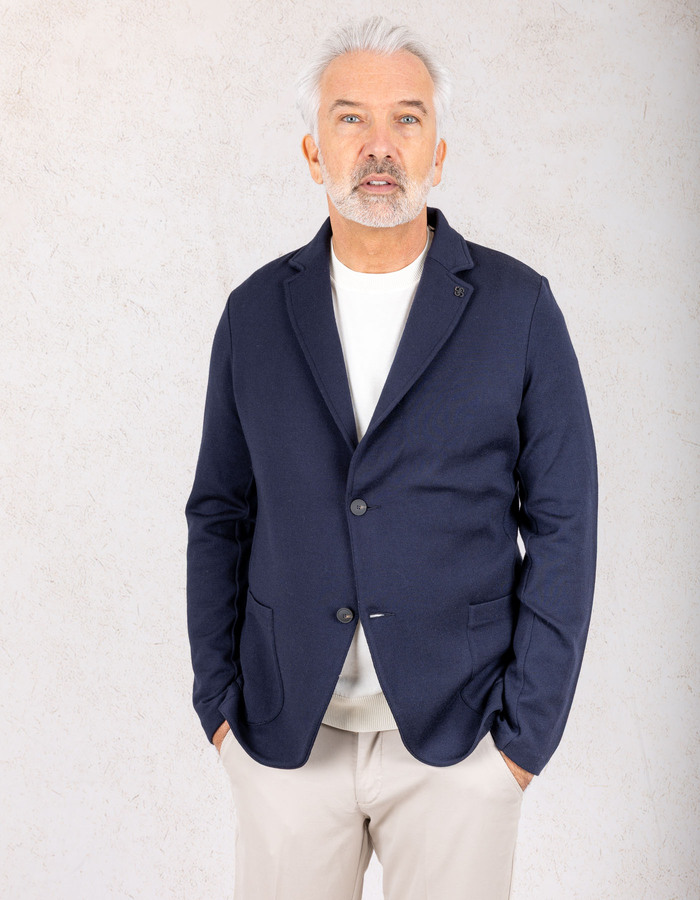 Gran Sasso slim fit blazer blauw