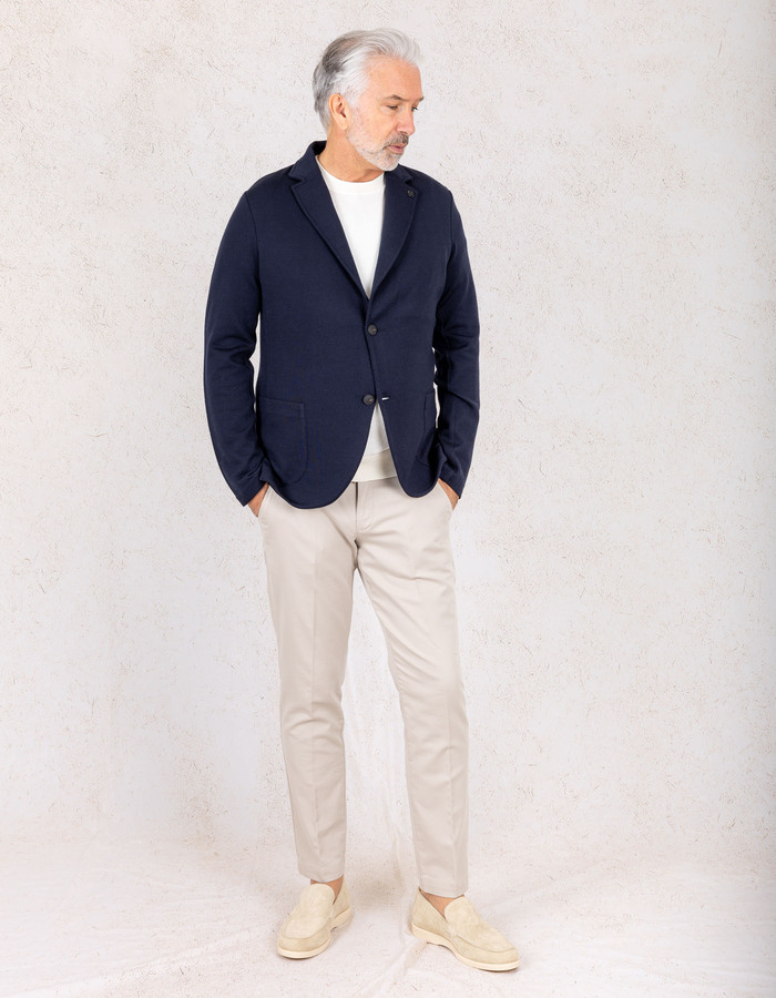 Gran Sasso slim fit blazer blauw