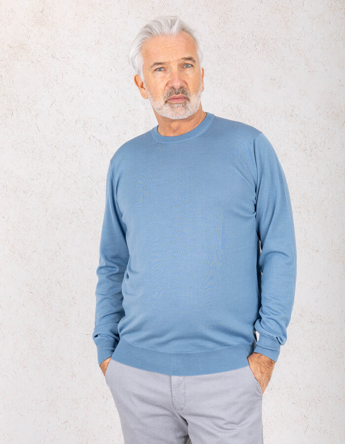 Filippo De Laurentiis pull met ronde hals blauw