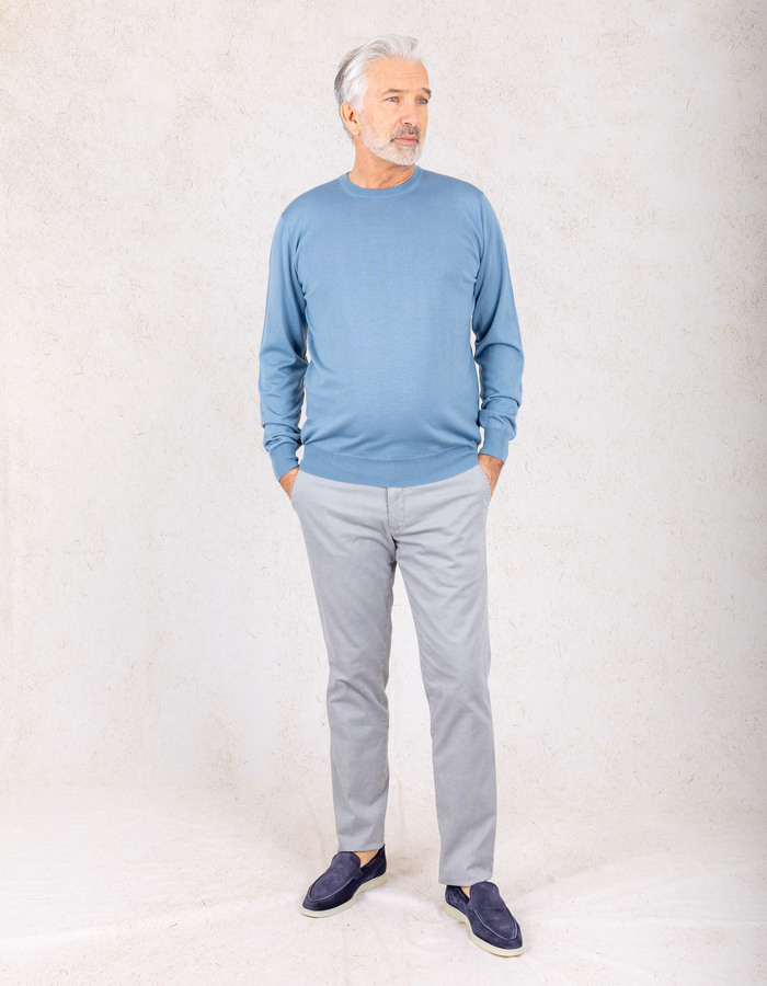 Filippo De Laurentiis pull met ronde hals blauw