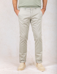 Torino chino in katoen-lyocell mix modern fit lichtbeige