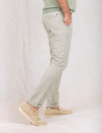 Torino chino in katoen-lyocell mix modern fit lichtbeige