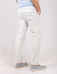 Torino chino in katoen-lyocell mix modern fit lichtgrijs