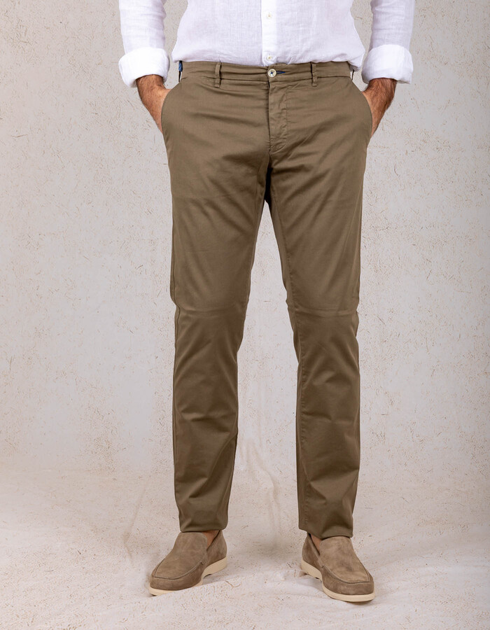 Atelier Noterman modern fit broek beige