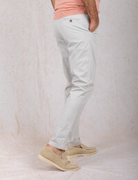 Naviglio chino katoenstretch regular fit grijs