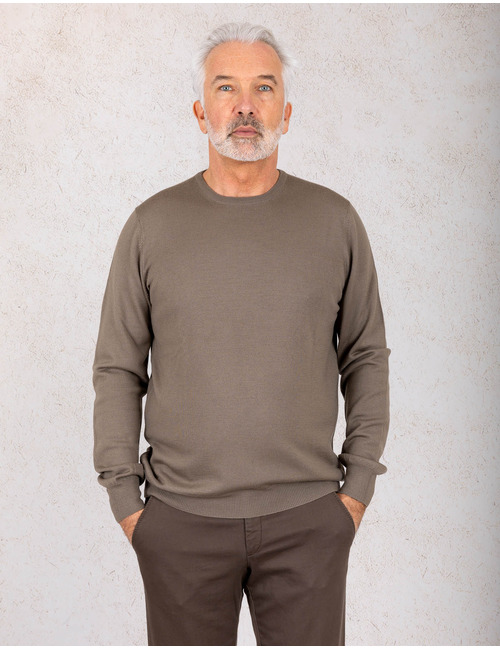 Gran Sasso pull met ronde hals groen