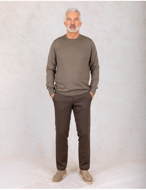 Gran Sasso pull met ronde hals groen