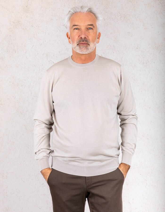 Filippo De Laurentiis pull met ronde hals grijs