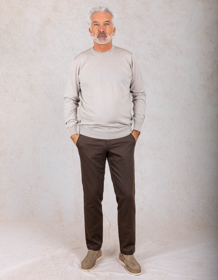 Filippo De Laurentiis pull met ronde hals grijs