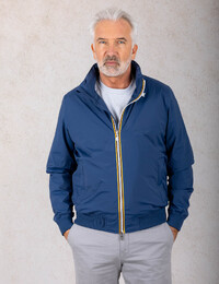 Jack waterdichte stretch nylon vest met capuchon blauw