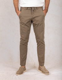 BG41 chino katoenstretch modern fit muschio