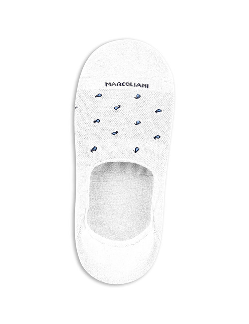 Onzichtbare sok met micro print wit